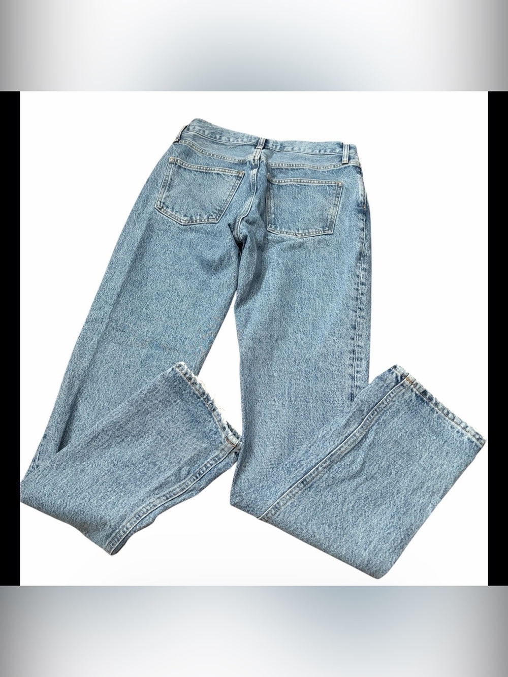 AGOLDE Lyle Low Rise Slim Jeans Size 26 Medium Wash Straight Leg Denim - Picture 3 of 6